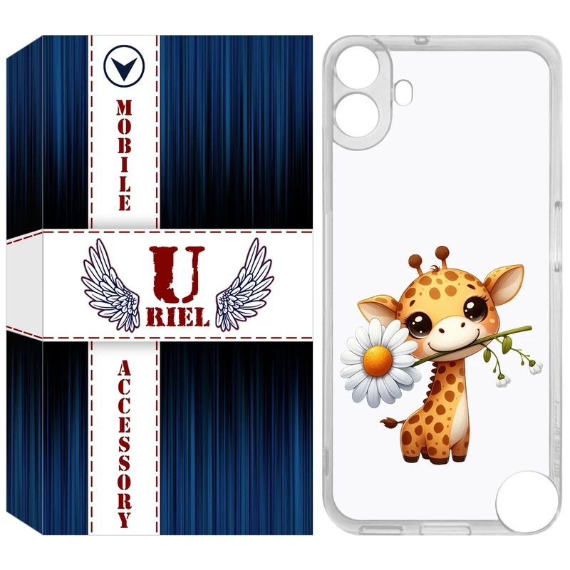 کاور یوریل مدل Clear کد 38 طرح زرافه مناسب برای گوشی موبایل ناتینگ فون Nothing CMF Phone 1