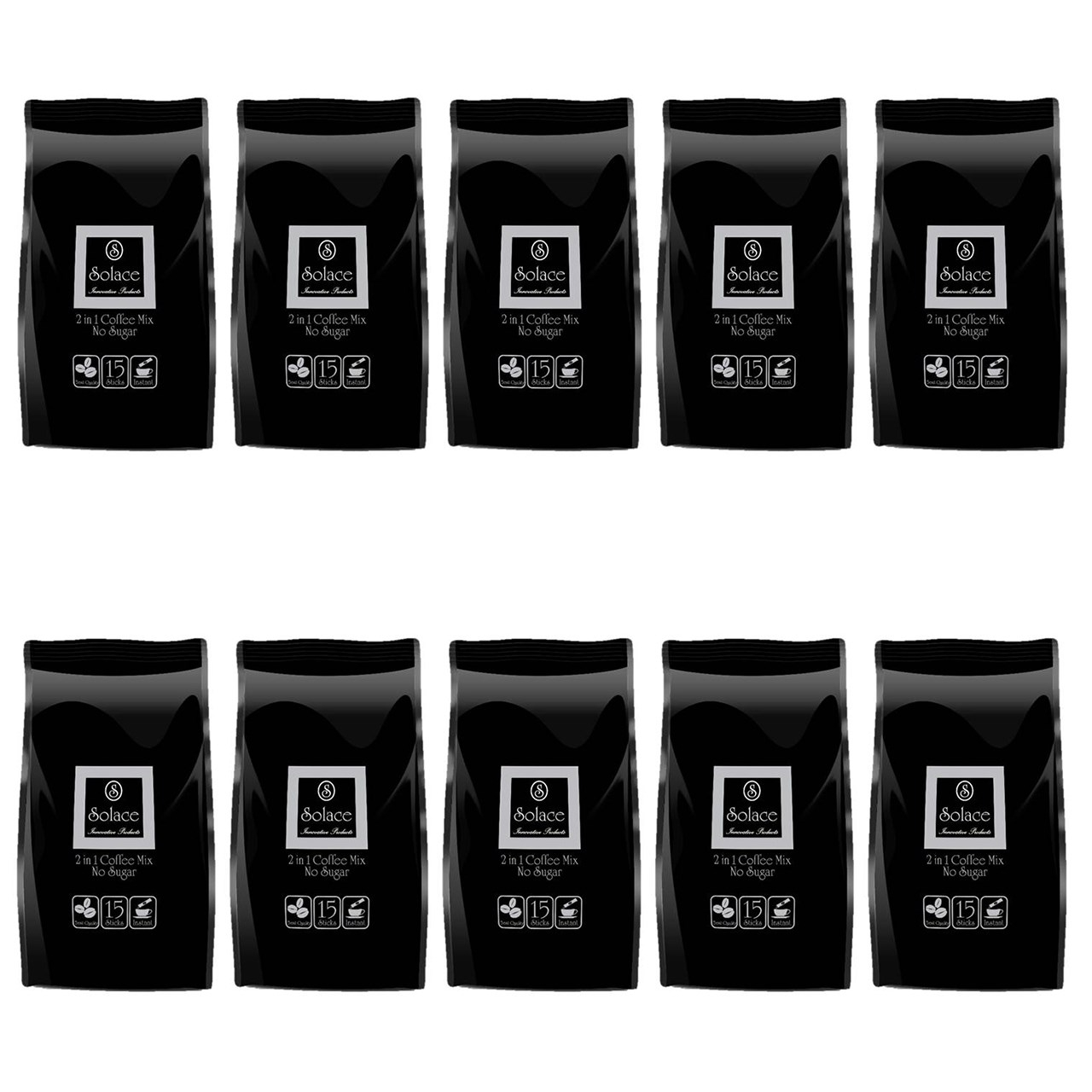 قهوه فوری سولیس مدل NO SUGAR COFFEE  مجموعه 10 عددی