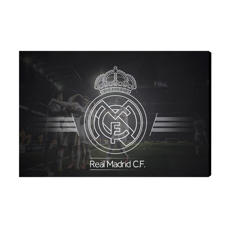 تابلو شاسی عرش مدل AS266 طرح real madrid سایز 20x30 سانتی متر