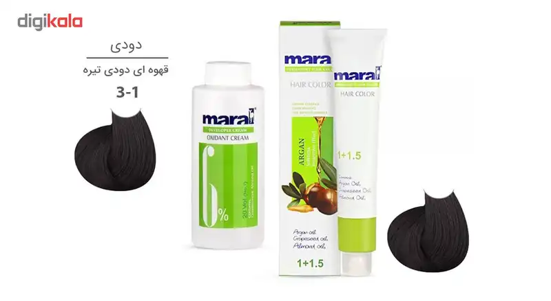 کیت رنگ موی مارال سری CENDRE شماره 3.1