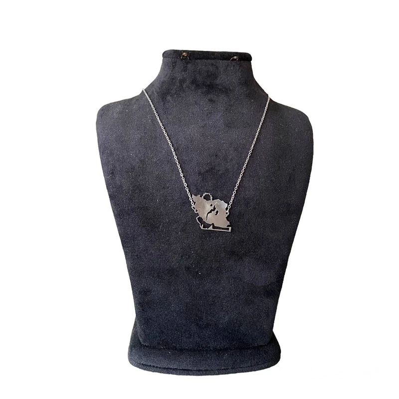 گردنبند زنانه مدل نقشه ایران وطنم