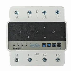 محافظ ولتاژ و جریان 63 آمپر سه فاز آی سوئیچ مدل SP8-100N