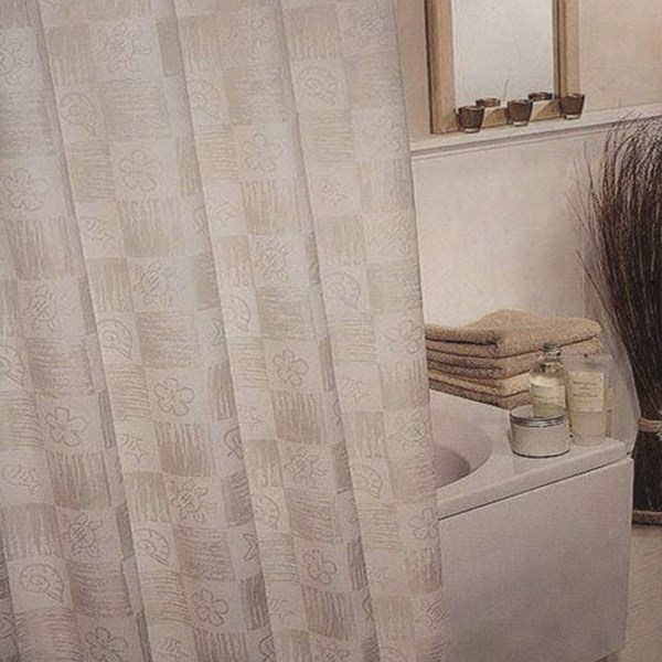 پرده حمام 240 × 200 رزین تاژ طرح شن طبیعی