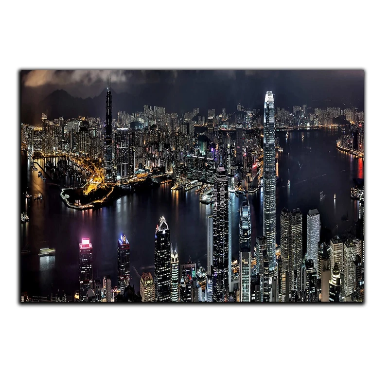 تابلو شاسی بکلیت طرح منظره شهر هنگ کنگ مدل SH-813