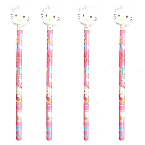 مداد مشکی پرنیان هفت رنگ مدل Kitty بسته 4عددی