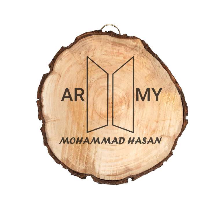دیوار کوب چوبی مدل bts طرح محمد حسن