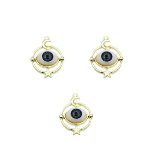 آویز گردنبند زنانه طرح ماه و ستاره مدل چشم و نظر کد 08 مجموعه 3 عددی