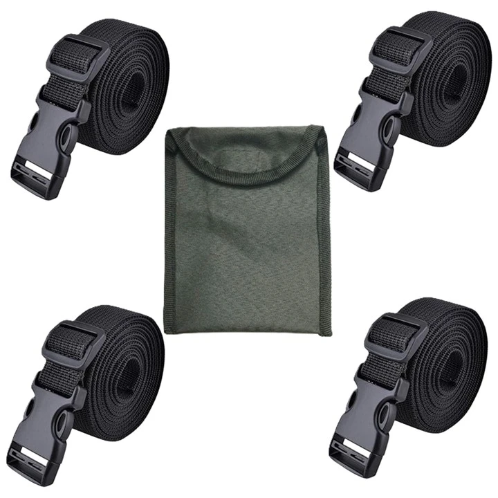  بند نگهدارنده کوله پشتی و چمدان مدل 190-2.5cm به همراه کیف گردنی مجموعه 5 عددی