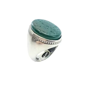 انگشتر نقره مردانه مدل عقیق ومن یتق الله کد 34516