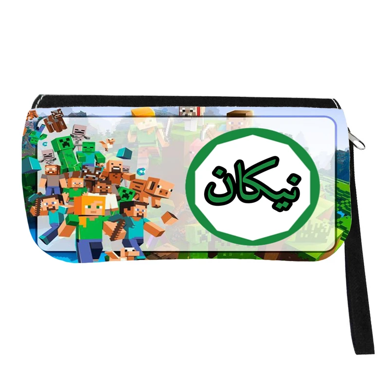 جامدادی مدل اسم شخصی طرح ماینکرافت اسم نیکان کد 0332