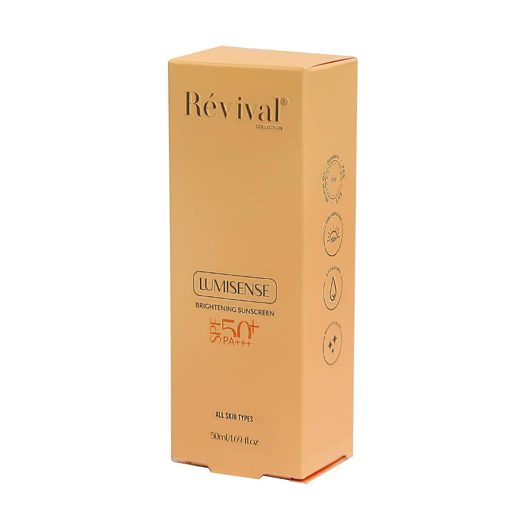 کرم ضد آفتاب بدون رنگ کلکسیون رویوال SPF 50 مدل LUMISENSE مناسب برای انواع پوست حجم 50 میلی‌لیتر