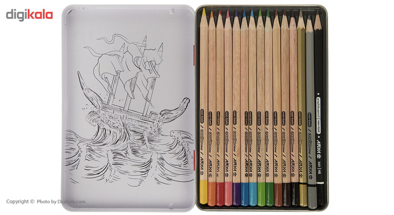 مداد رنگی 12+3 رنگ آریا مدل 3021