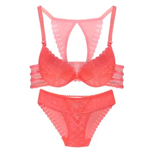 ست شورت و سوتین زنانه مدل جلو بازشو کد NE7101 رنگ گلبهی