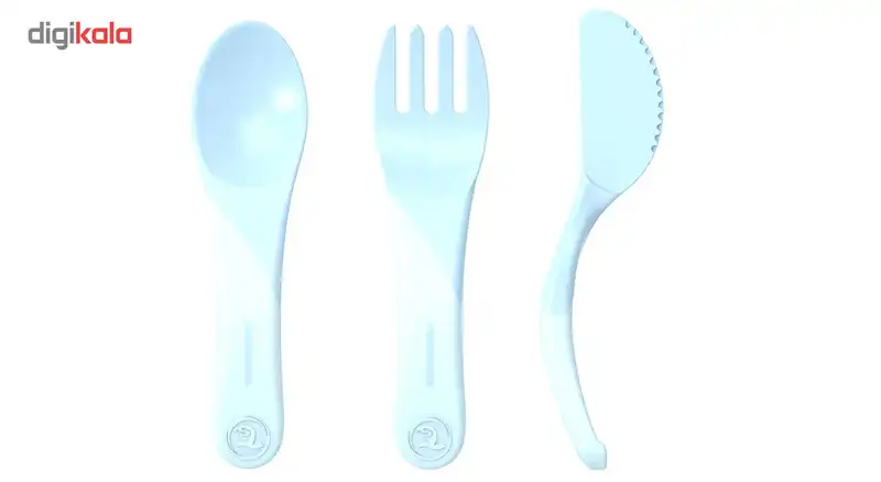 قاشق و چنگال و کارد تویست شیک پاستل آبی مدل 78200