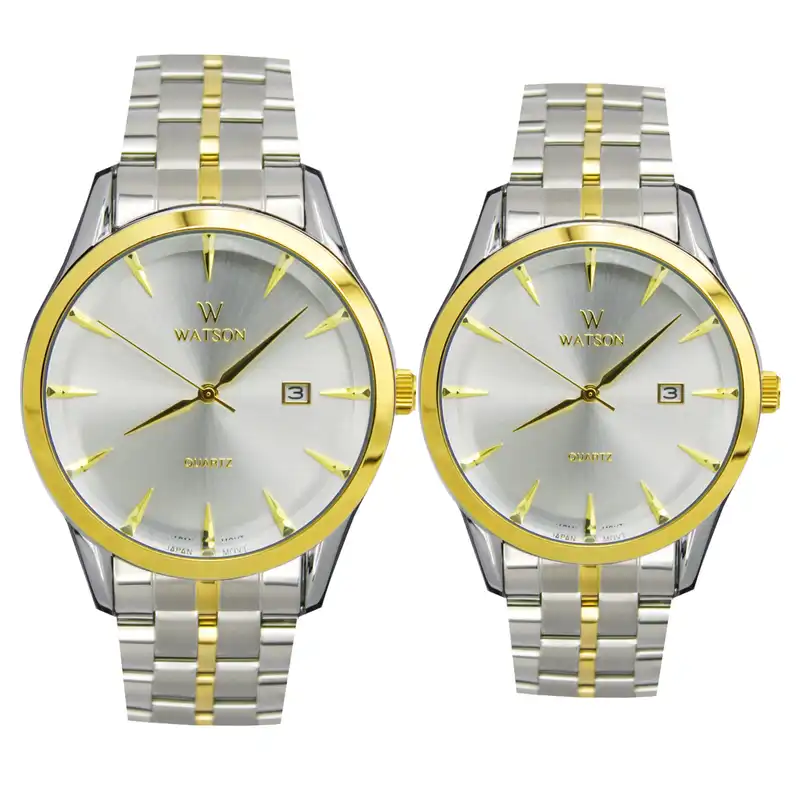 ست ساعت مچی عقربه ای زنانه و مردانه مدل 1104