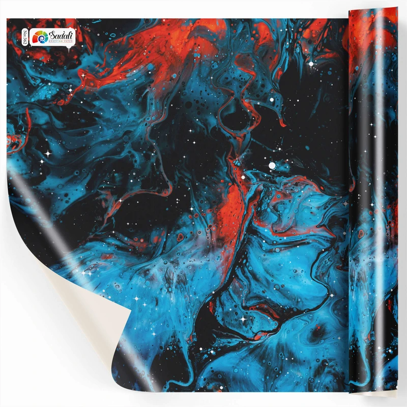 کاغذ کادو صدفی طرح آبرنگی 362 سایز 50*70 بسته 2 عددی 