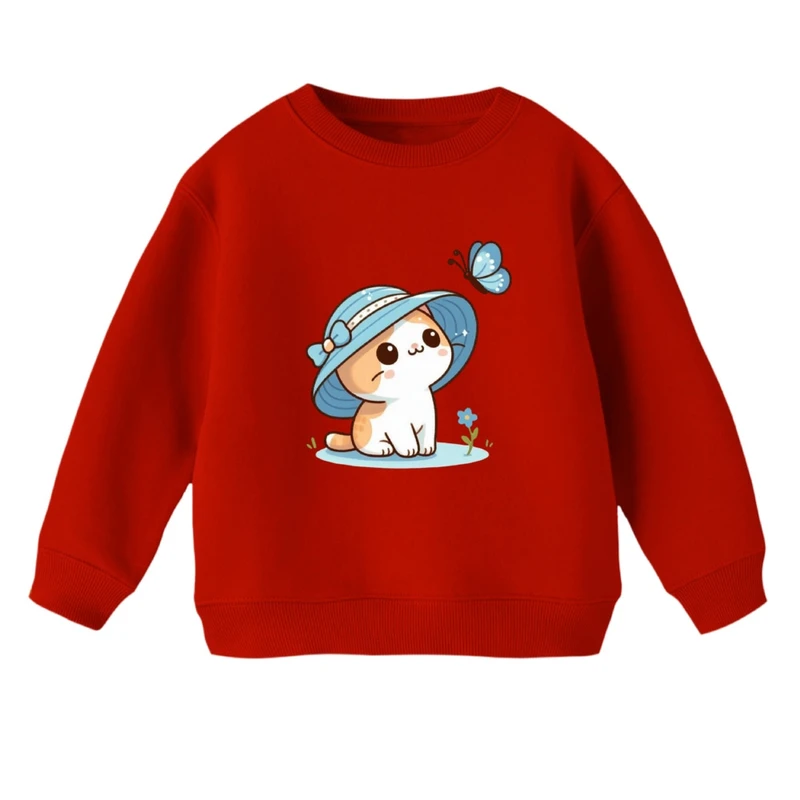 سویشرت بچگانه مدل گربه و کلاه 