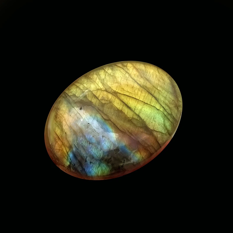 سنگ لابرادوریت مدل نگین بیضی کد lab 178