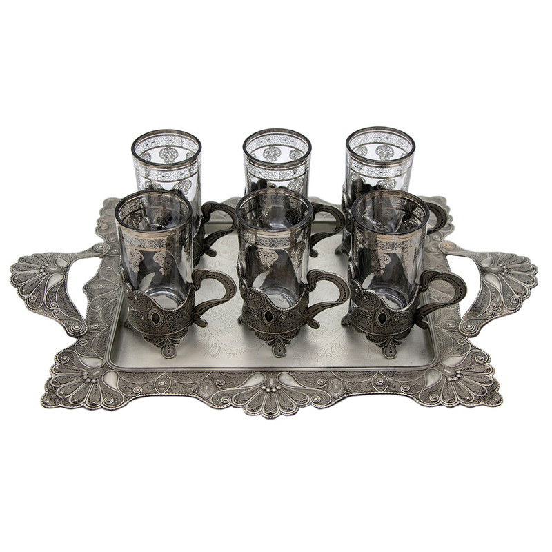 سرویس چای خوری 9 پارچه خاتم کد 002