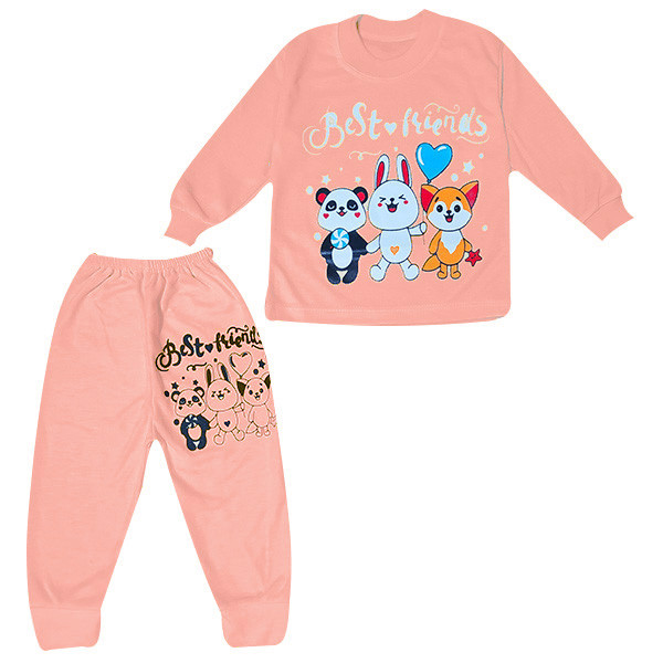 ست تی شرت و شلوار بچگانه طرح روباه و خرس کد Su6