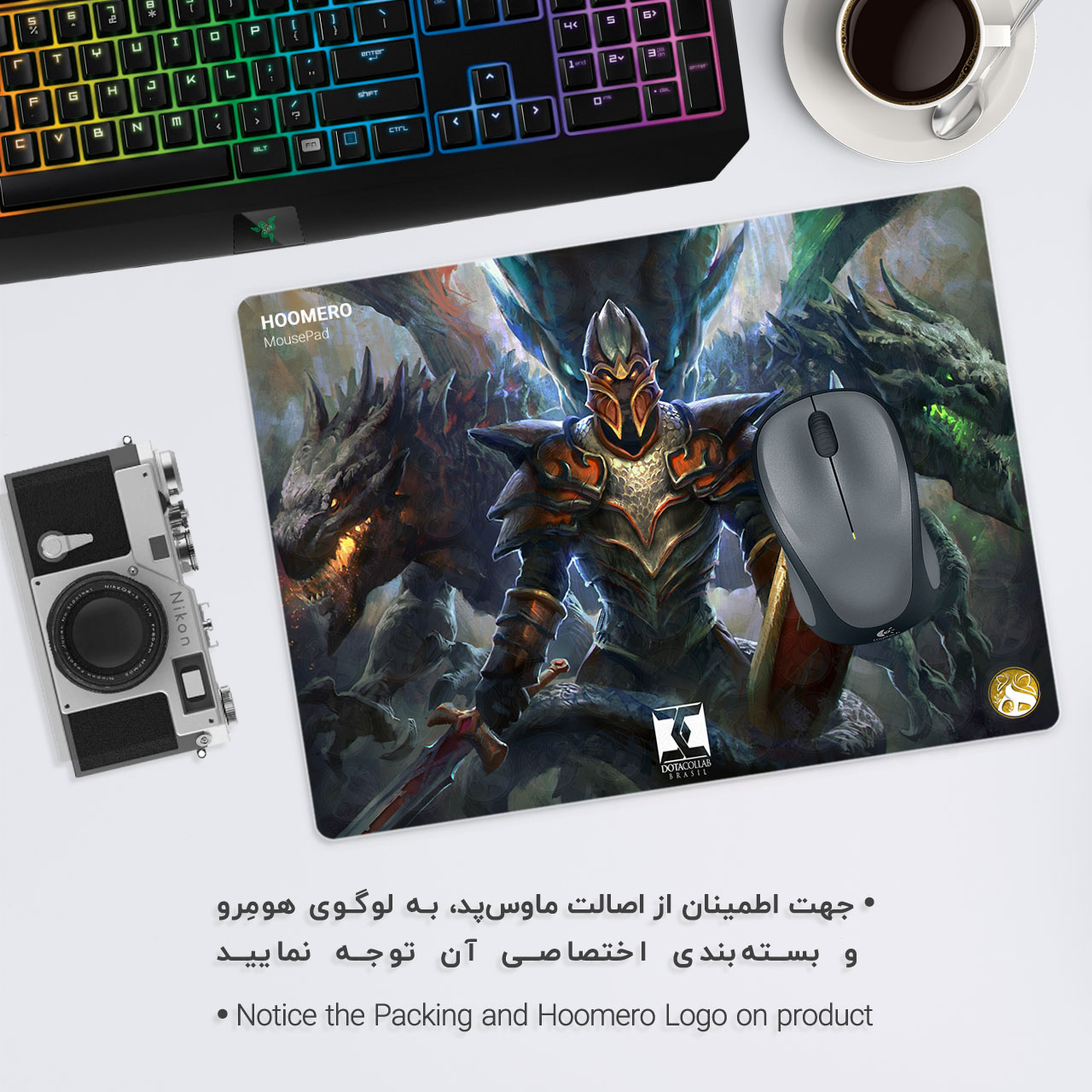 ماوس پد هومرو طرح بازی Dota 2 مدل A1828