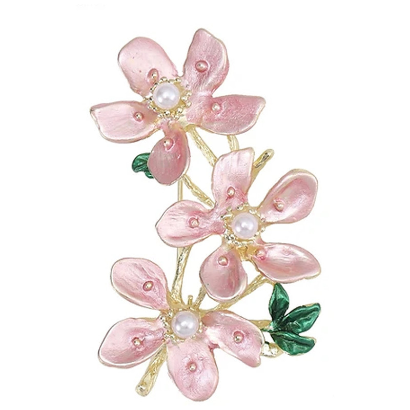 گل سینه زنانه مدل شکوفه هلو صدفی کد ngr301 گل سینه زنانه مدل شکوفه هلو صدفی کد ngr301