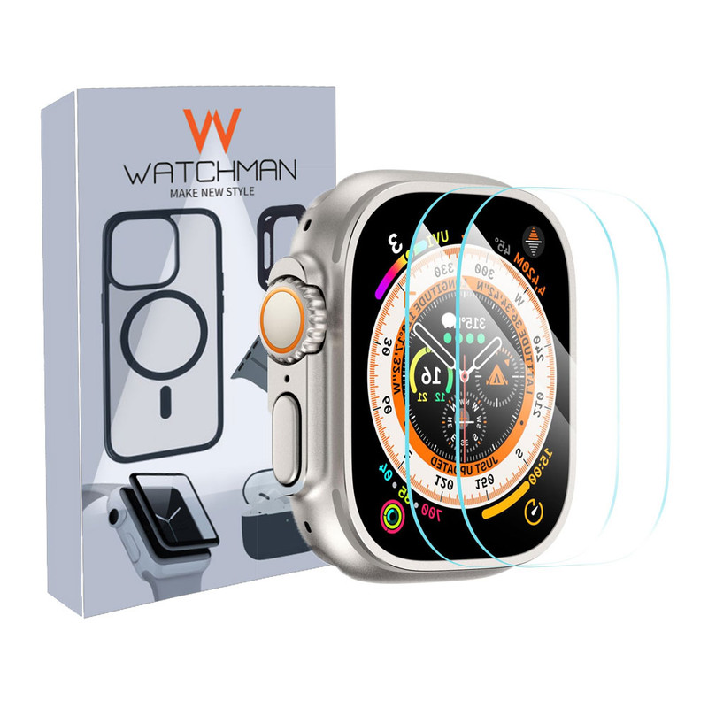 محافظ صفحه نمایش شیشه ای واچ من مدل SH-WM مناسب برای اپل واچ ULTRA / ULTRA 2 49 MM بسته دو عددی