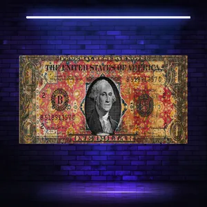 پوستر پارچه ای مدل بک دراپ بلک لایت دلار کد GR1435
