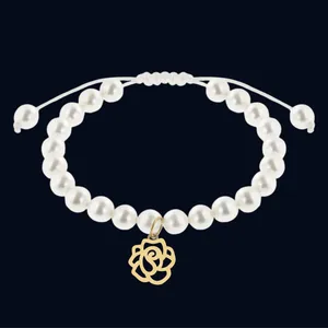 دستبند طلا 18 عیار زنانه لیردا مدل گل 10121