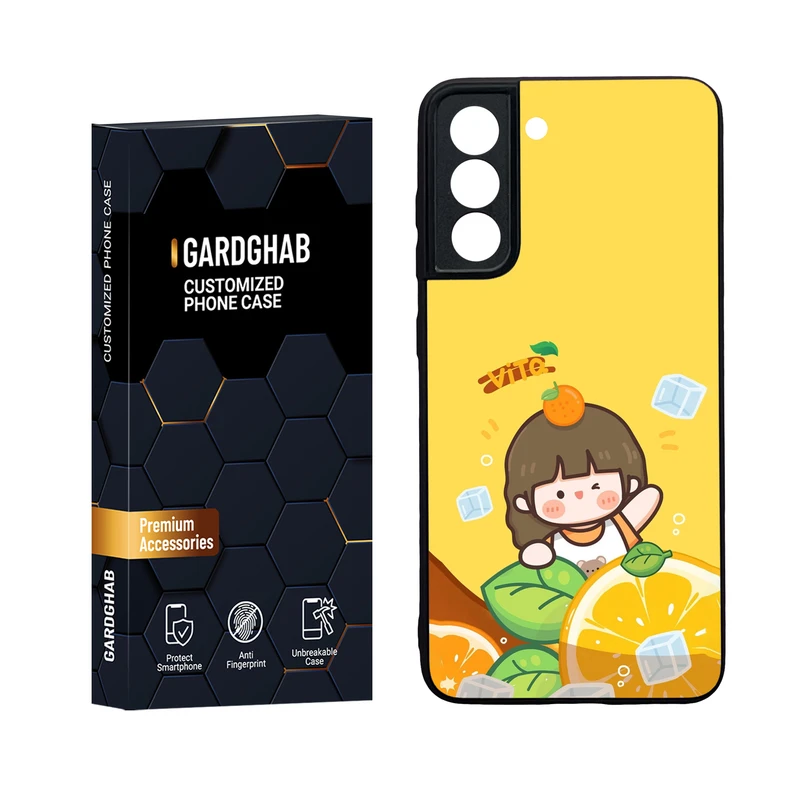 کاور گارد قاب مدل دور ژله ای پشت گلس دخترانه مناسب برای گوشی موبایل سامسونگ Galaxy S21 FE