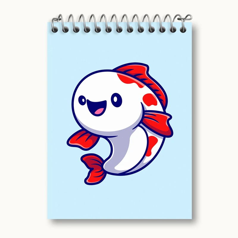 دفتر یادداشت 50 برگ خندالو مدل حیوانات بامزه ماهی کد 29655