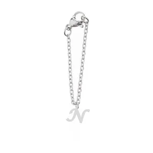 آویز ساعت نقره زنانه هایکا طرح حرف N مدل n.ha-271
