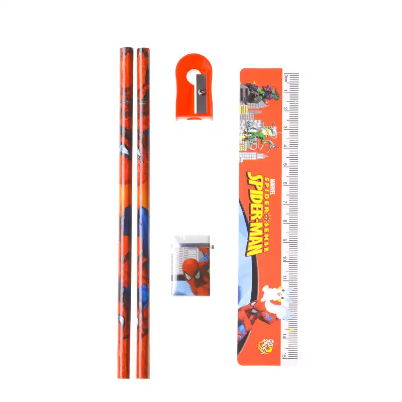 بسته لوازم تحریر مدل اسپایدرمن مجموعه 5 عددی