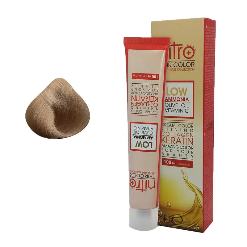 رنگ مو نیترو پلاس شماره 10 حجم 100 میلی‌لیتر رنگ بلوند خیلی خیلی روشن