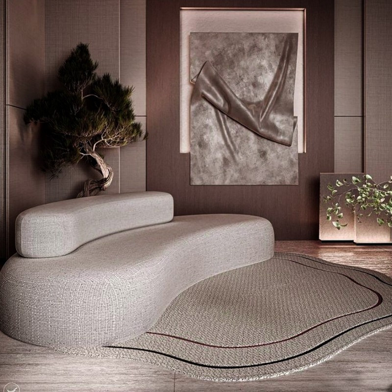 مبل راحتی 3 نفره مدل لوبیایی HR