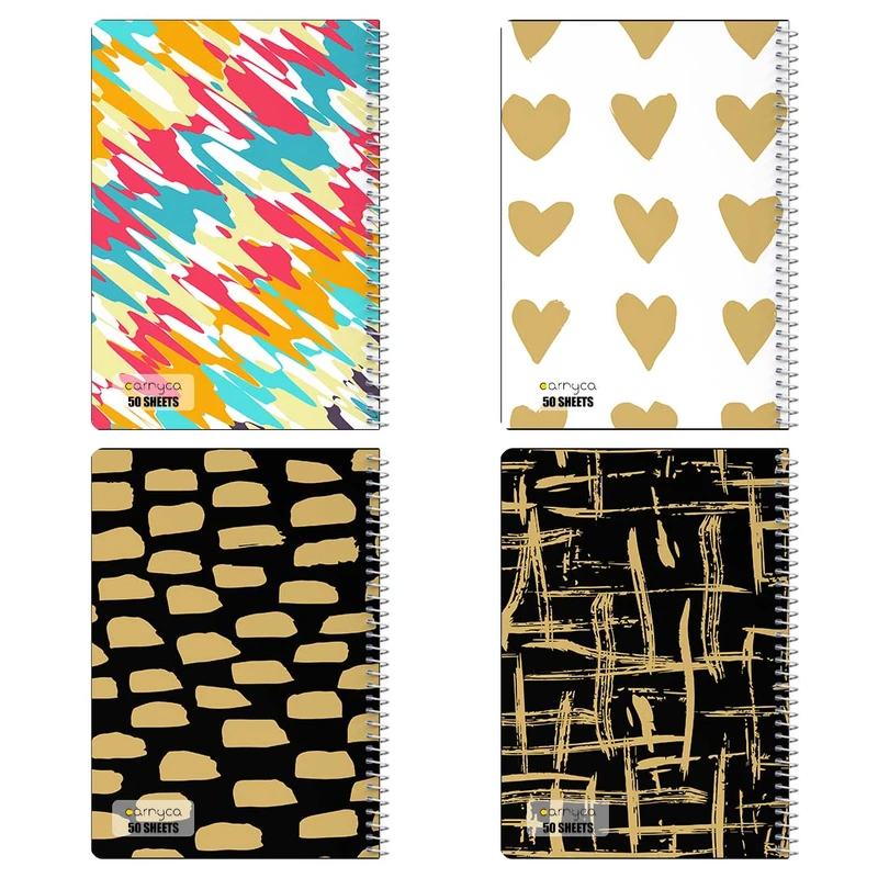 دفتر نقاشي 50 برگ کارنيکا طرح پترن مینیمال Minimal Pattern کد 16683 مجموعه 4 عددی