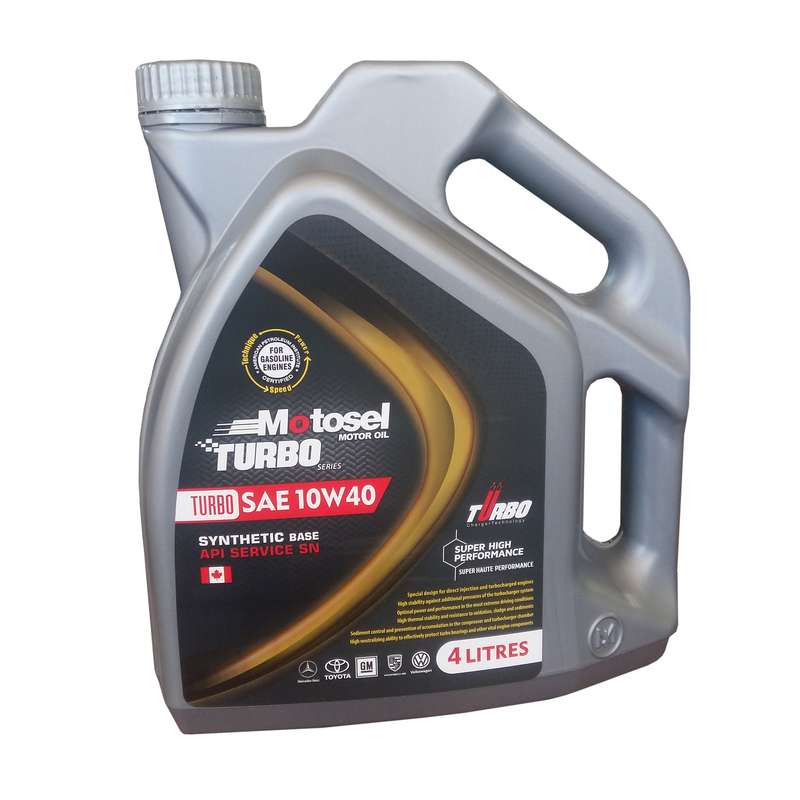 روغن موتور موتوسل مدل توربو SN - 10W40 حجم 4 لیتر
