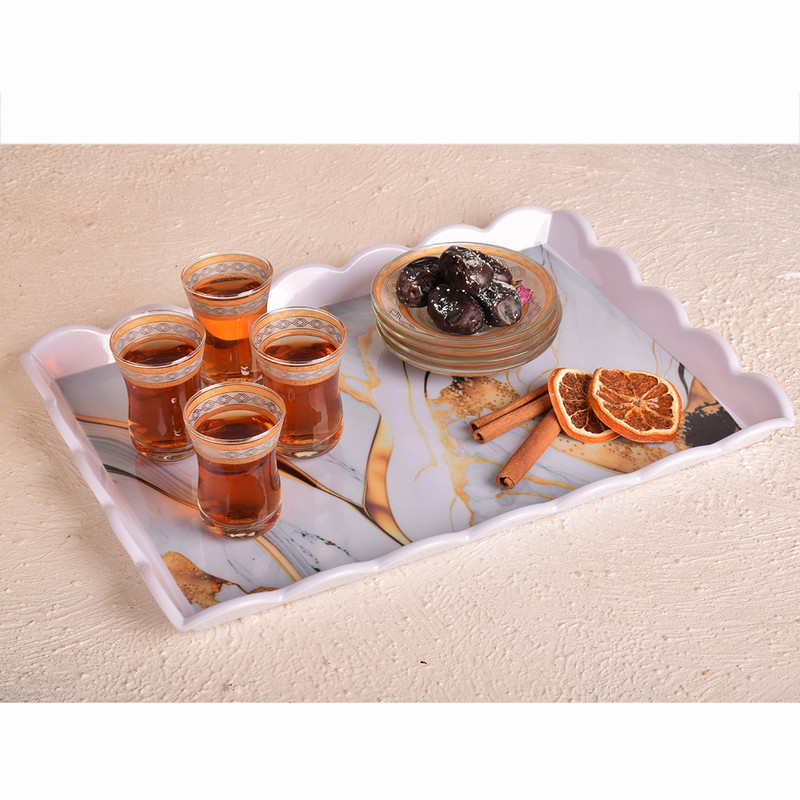 سینی مهروز مدل GH-6003-511 طرح مرمر