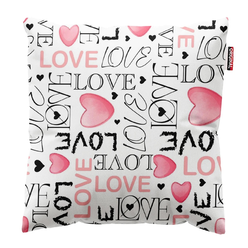 کوسن پاد آفرین طرح عشق کد 2826 سایز 30*30 سانتی متر