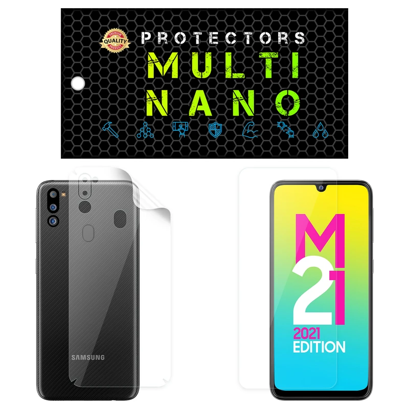  محافظ صفحه نمایش مولتی نانو مدل X-SFT مناسب برای گوشی موبایل سامسونگ Galaxy M21 2021 به همراه محافظ پشت