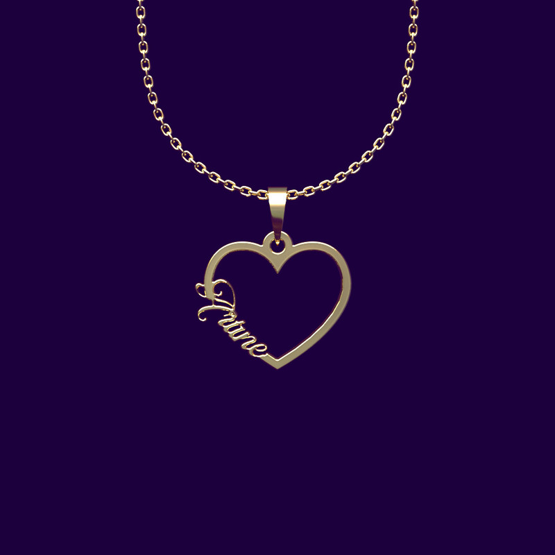 گردنبند طلا 18 عیار زنانه مدوپد مدل اسم Artine کد VV2-1-1169