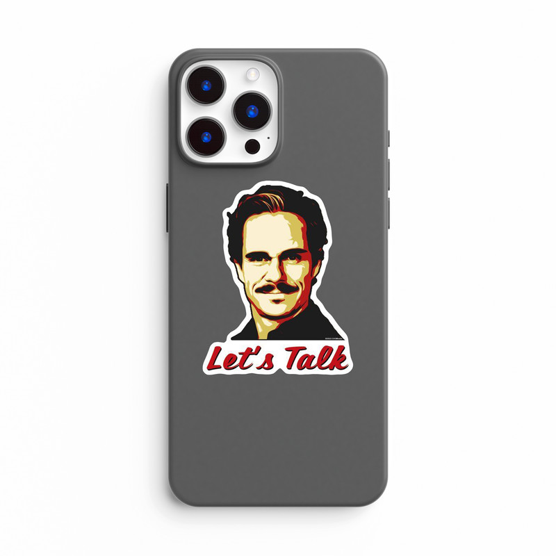 استیکر لپ تاپ و موبایل بووم طرح نوشته مدل Let's Talk کد VR43