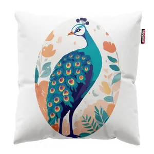 کوسن کودک پاد آفرین مدل طاووس کارتونی کد k238 سایز 30*30 سانتی متر