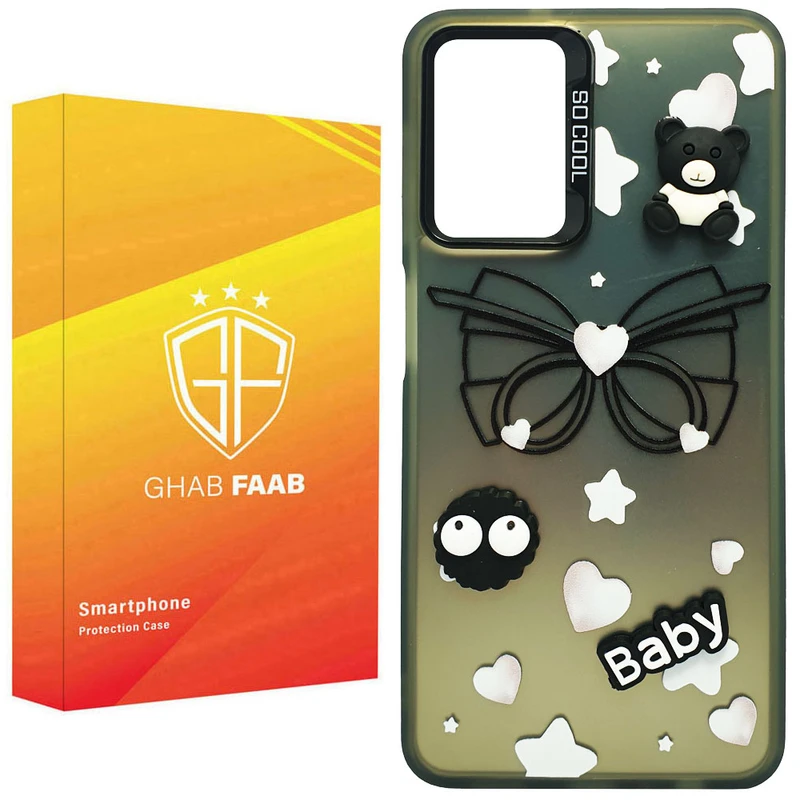کاور قاب فاب مدل سوکول برجسته طرح دخترانه مناسب برای گوشی موبایل سامسونگ Galaxy A12 / Galaxy M12 / Galaxy F12