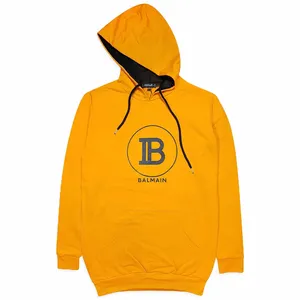 هودی مردانه مدل چاپ دار کد 133345-5 رنگ خردلی