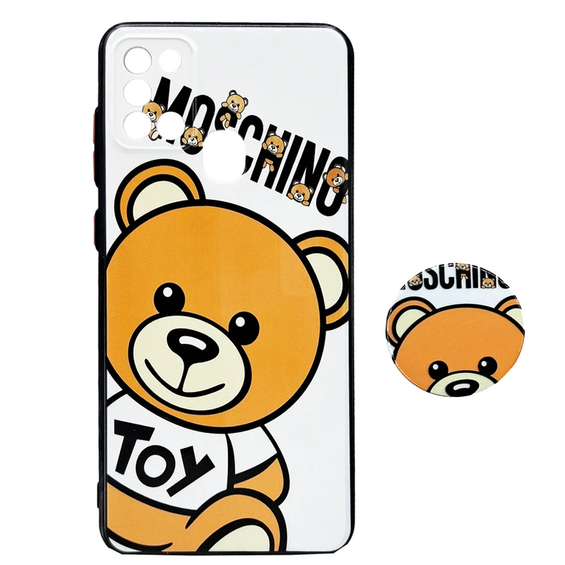 کاور مدل TOYBEAR مناسب برای گوشی موبایل سامسونگ Galaxy A21s به همراه پاپ سوکت