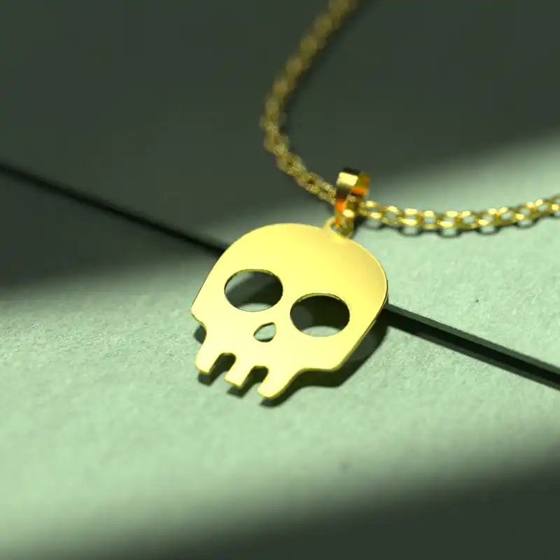 گردنبند طلا 18 عیار زنانه مدوپد مدل جمجمه کد K2-1-1050