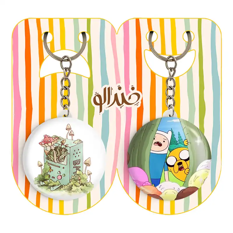 جاکلیدی خندالو مدل جیک و فین و بی ام او وقت ماجراجویی Adventure Time کد 2085620858 مجموعه 2 عددی