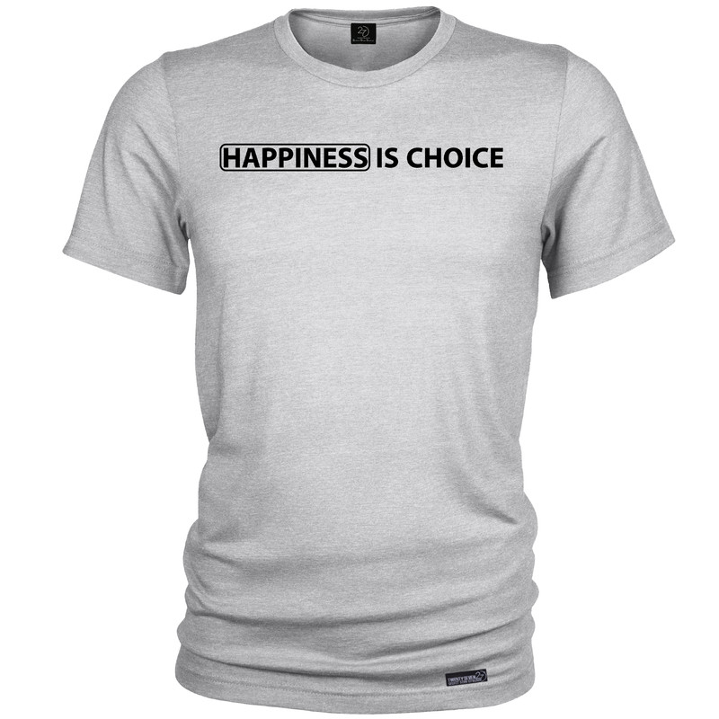 تی شرت آستین کوتاه مردانه 27 مدل Happiness Is Choice کد MH970