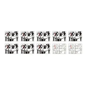 برچسب بدنه خودرو طرح باک خالی کد 10x بسته 10 عددی